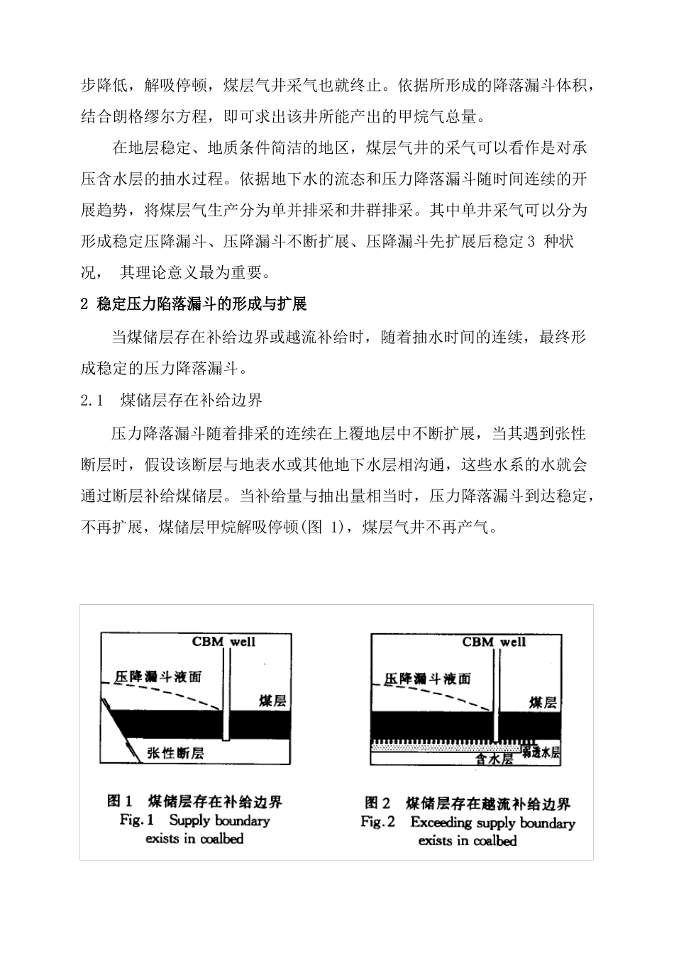 煤层气井采气机理及压降漏斗_第2页