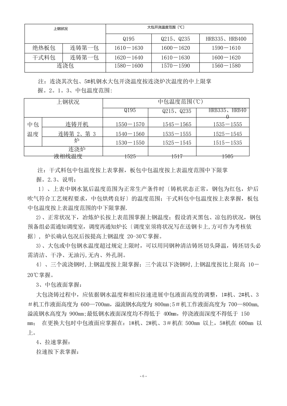 方坯连铸机工艺技术操作规程_第3页