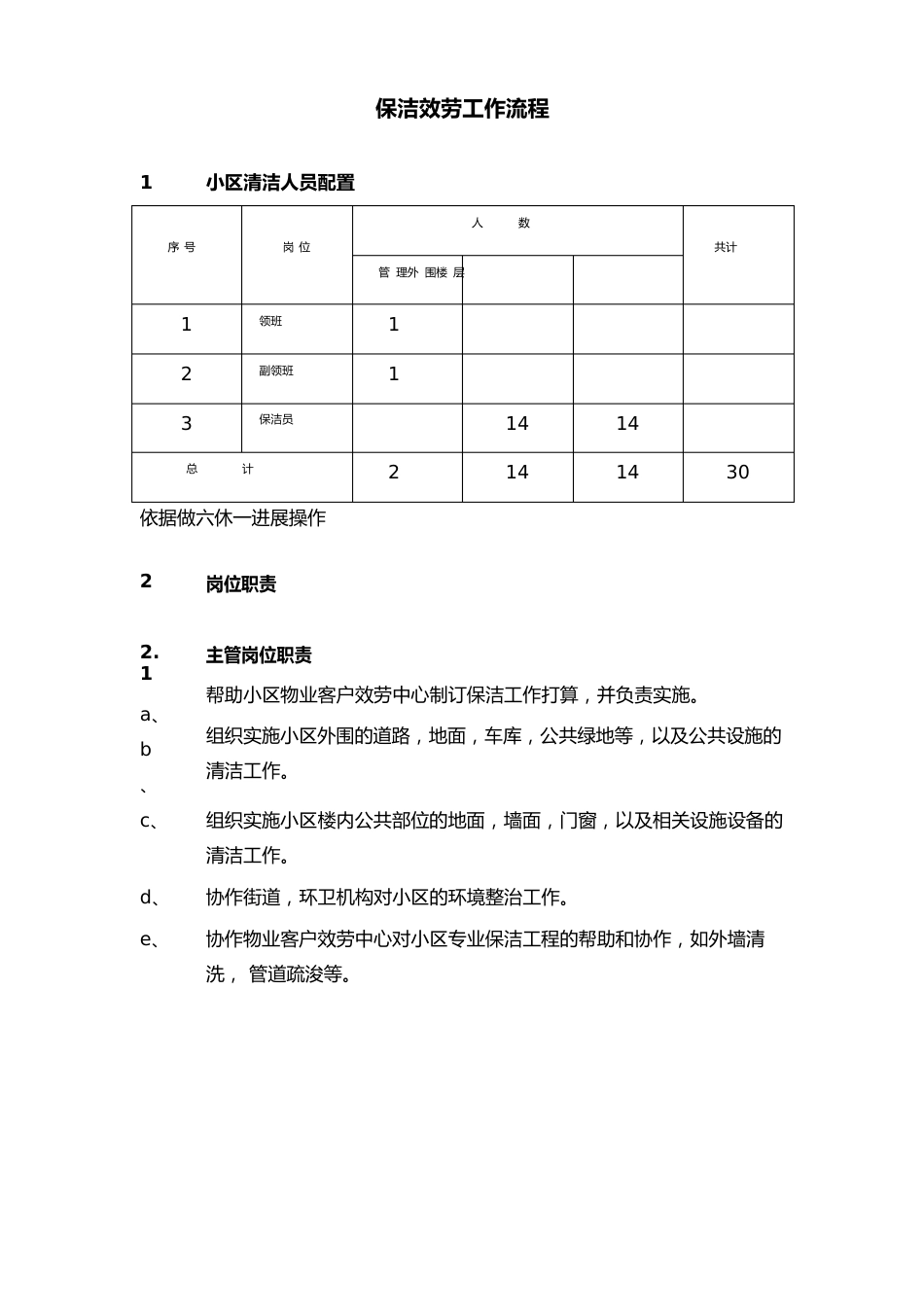 保洁服务工作流程图_第1页