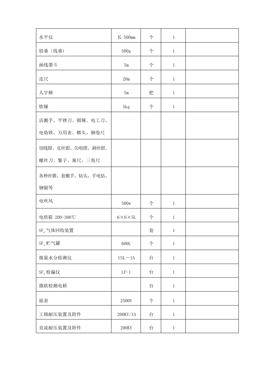 六氟化硫封闭式组合电器GIS安装作业指导书_第3页