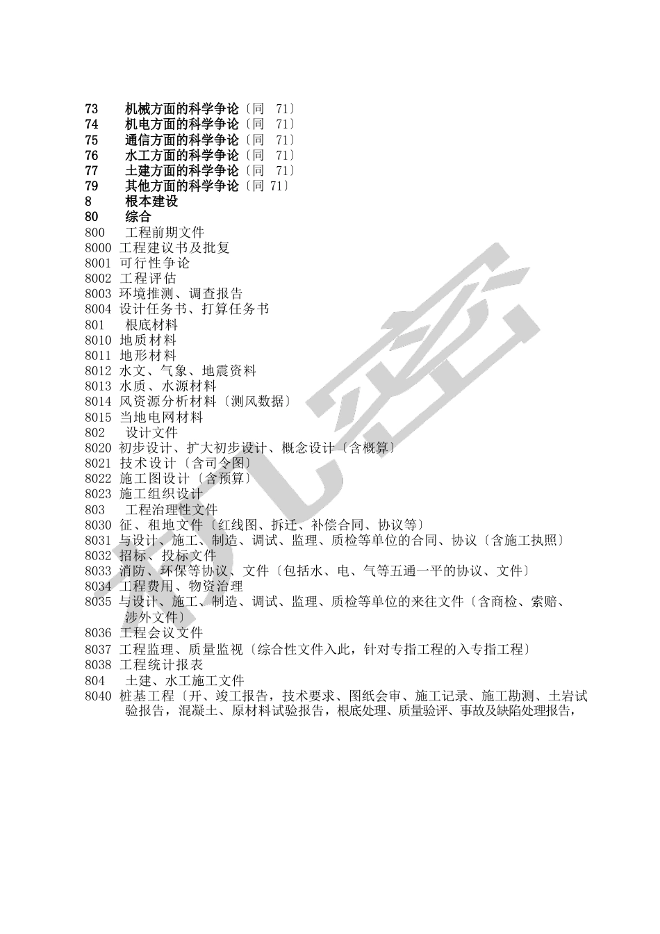 风电企业档案分类表大类_第3页