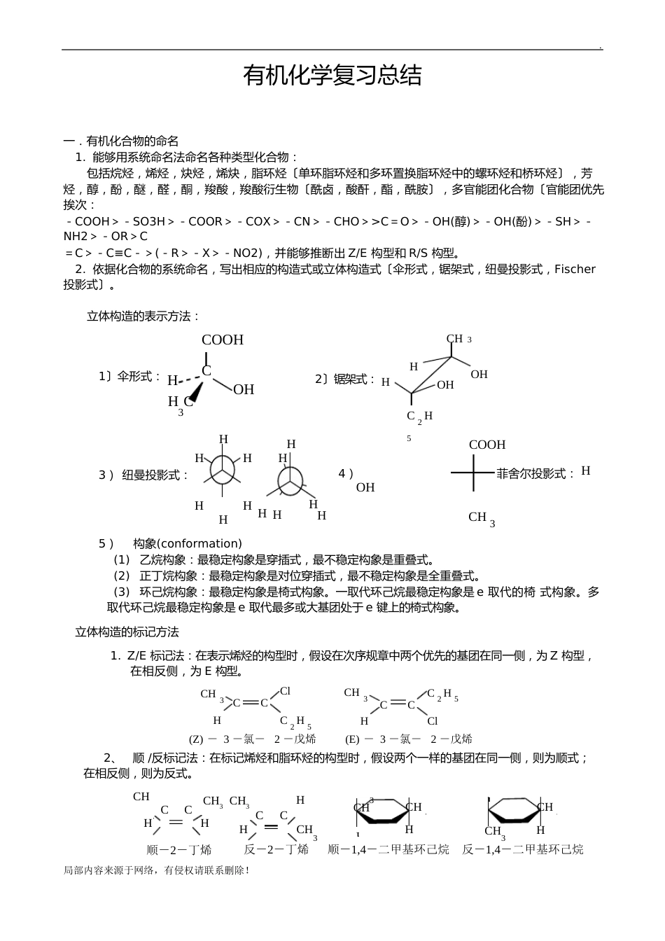 大学有机化学知识点总结_第1页