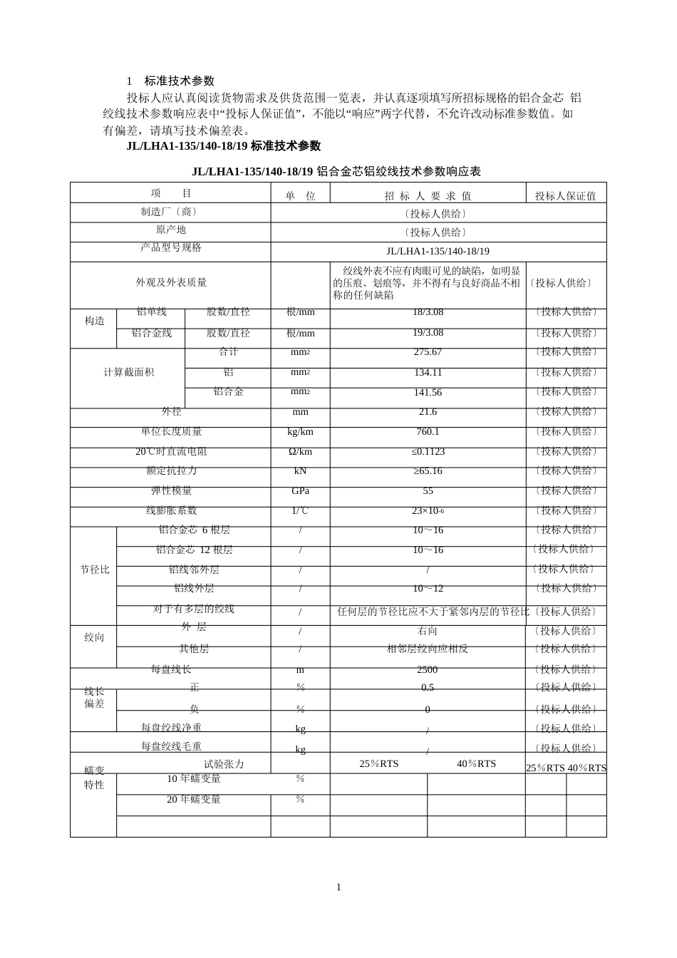 铝合金芯铝绞线(LHA)技术规范_第3页