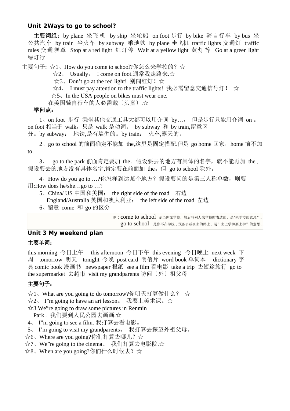 六年级英语上册知识点_第2页