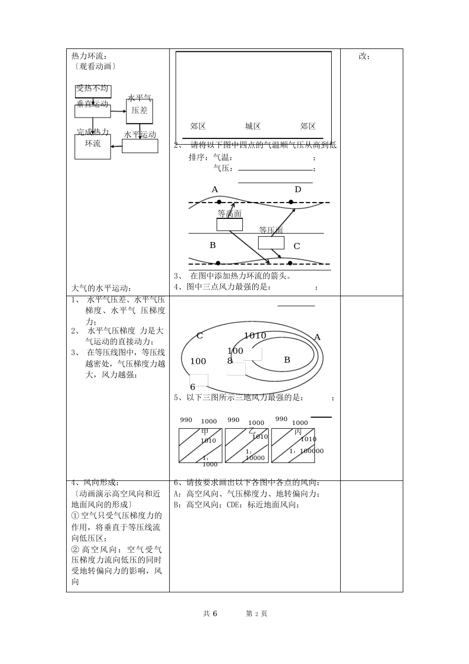 地理21《大气的热状况与大气运动》教案_第2页