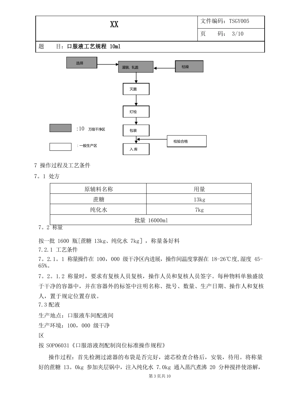 口服液工艺规程10ml_第3页