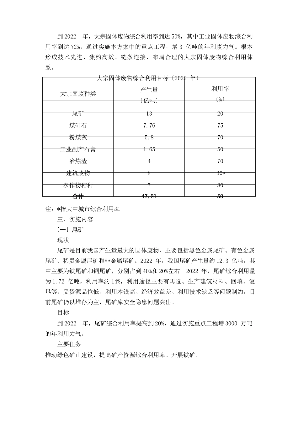 大宗固体废物综合利用实施方案_第3页