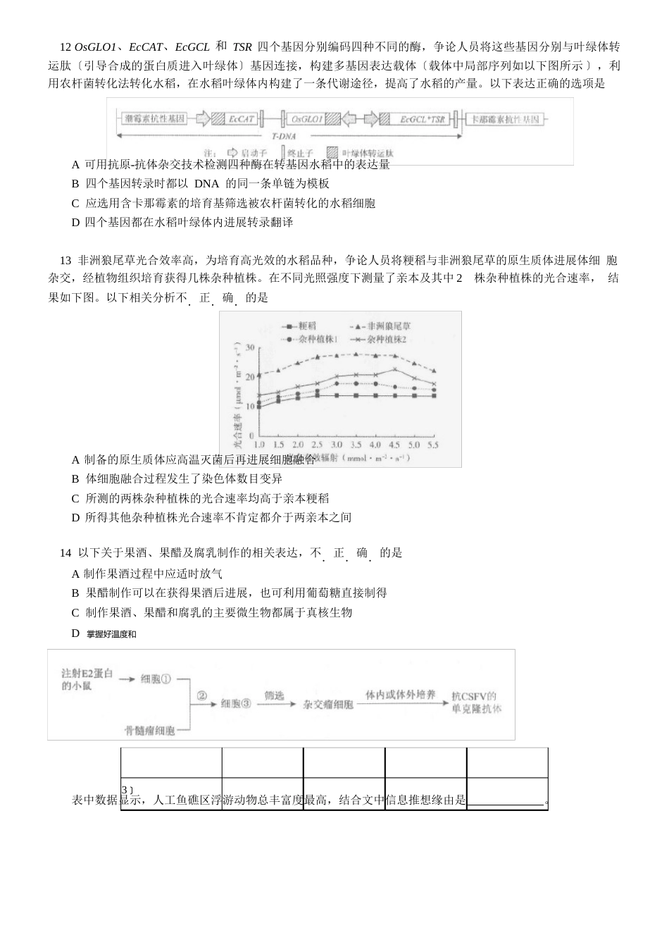 北京市海淀区2023年届下学期高三年级期末练习生物试卷(二模)_第2页