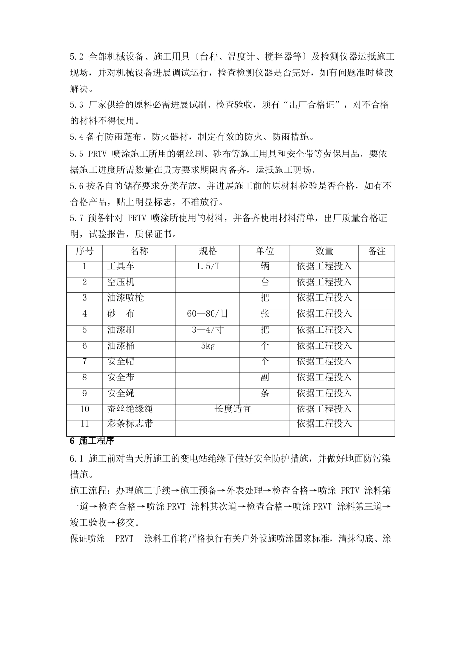 耐压绝缘硅橡胶涂料喷涂作业指导书_第3页