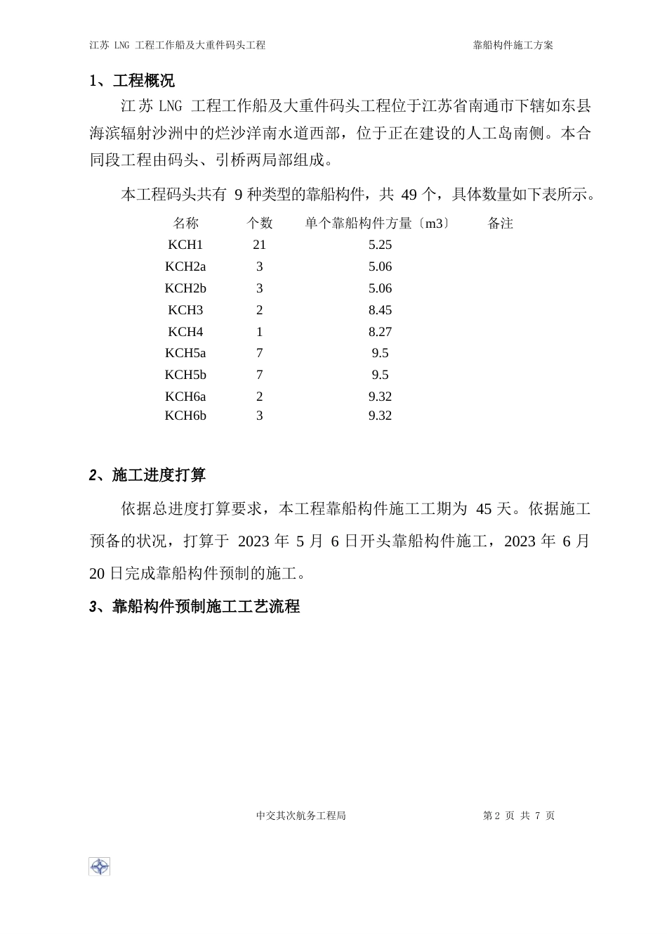 预制靠船构件施工方案_第2页