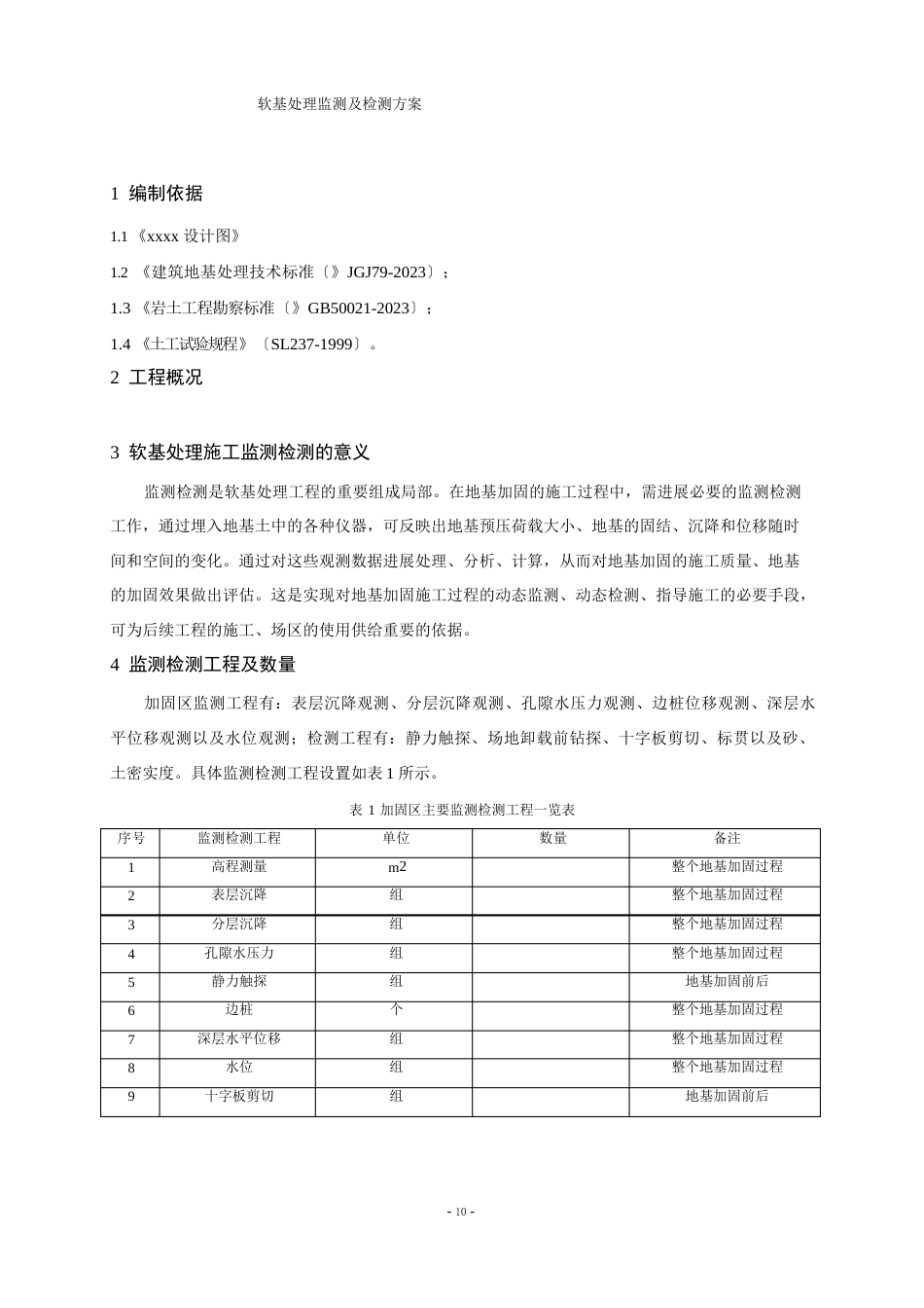 软基处理监测及检测方案_第1页