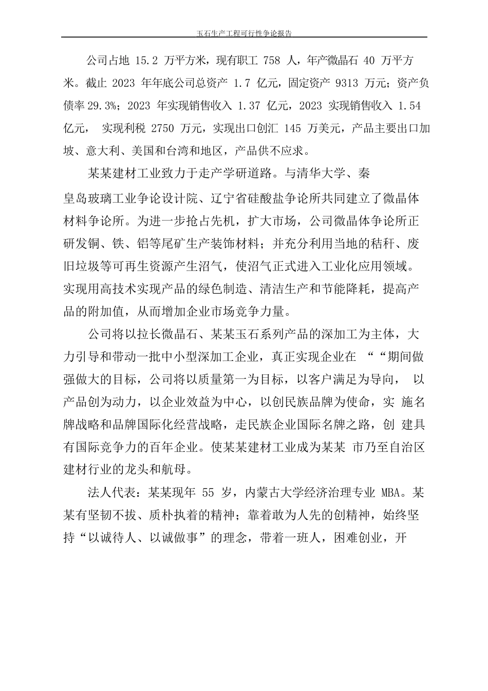 玉石生产项目可行性研究报告_第3页