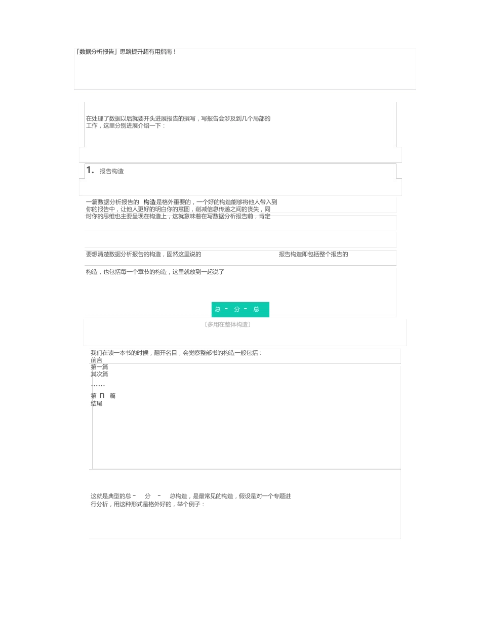 「数据分析报告」思路提升超实用指南_第1页
