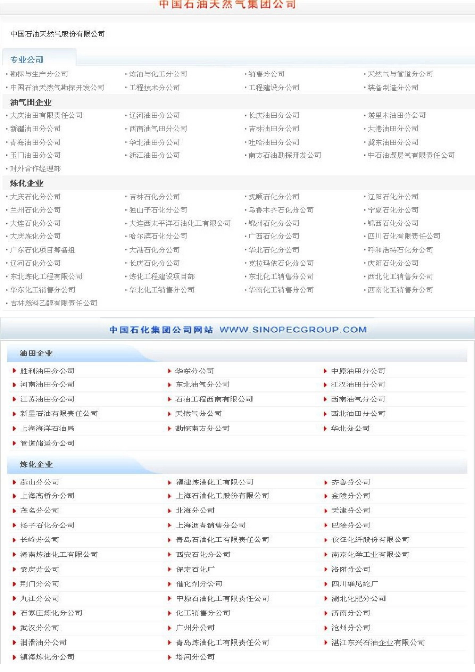 中石油中石化炼厂与组织结构图_第2页