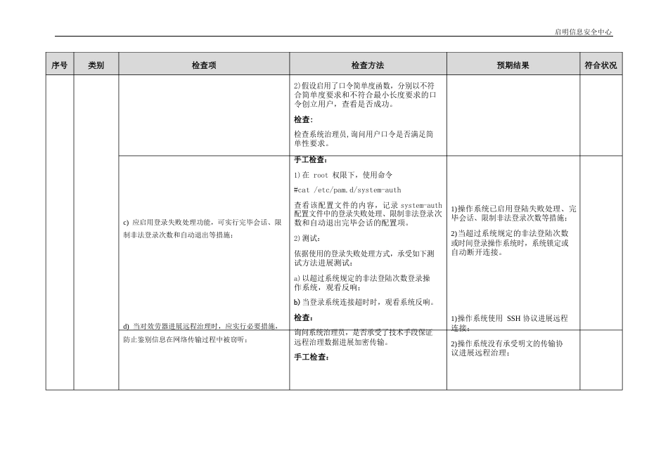 主机安全Linux操作系统基线检查指导书1.0版_第3页