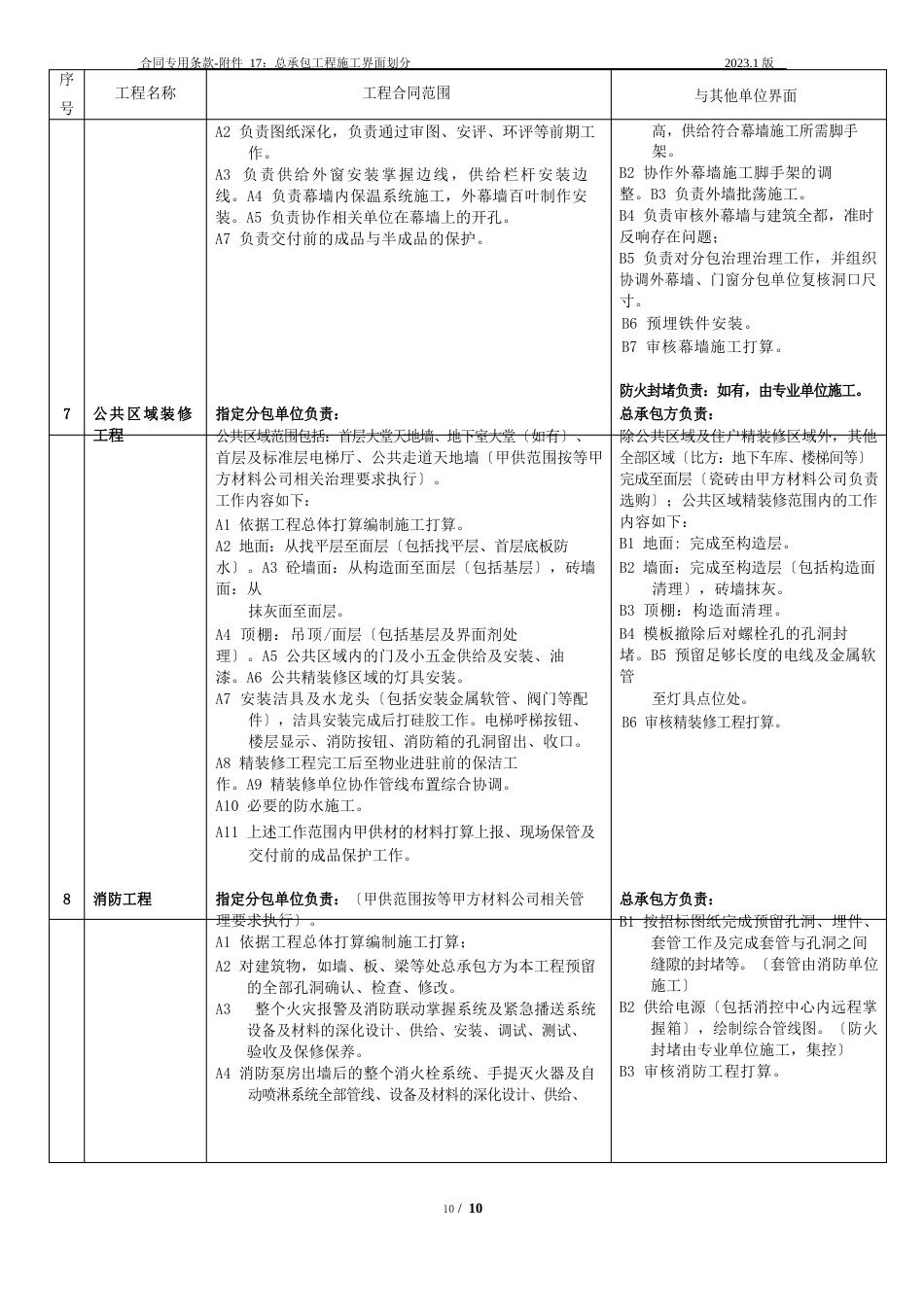 25合同专用条款-附件17：总承包工程施工界面划分_第3页