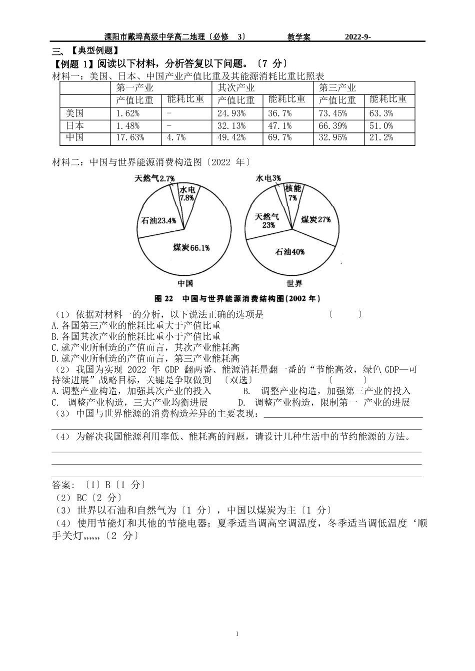 能源资源的开发(以我国山西省为例)(教师)_第2页