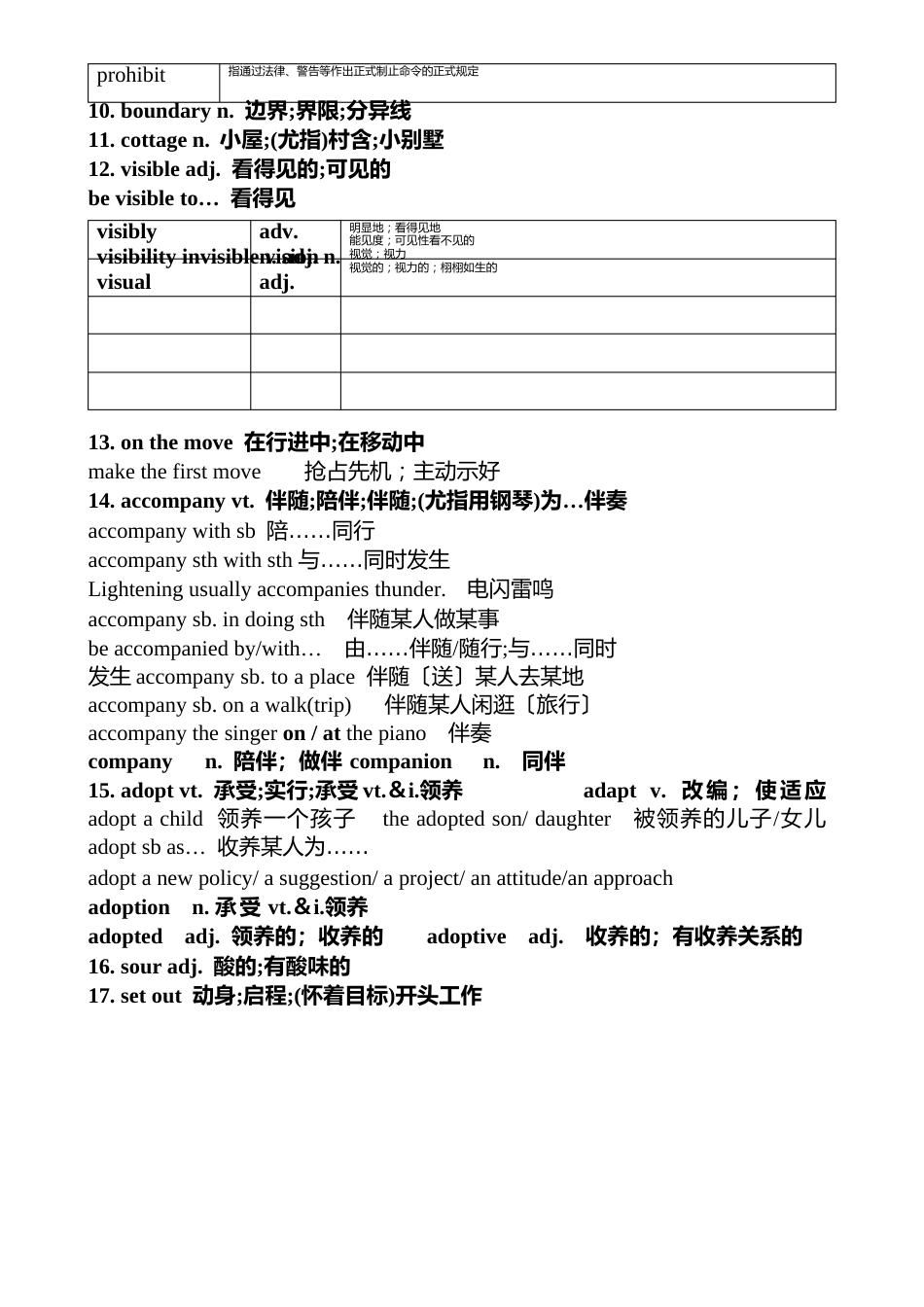 人教版新教材选择性必修一单词表知识点讲解Unit3FascinatingParks_第2页