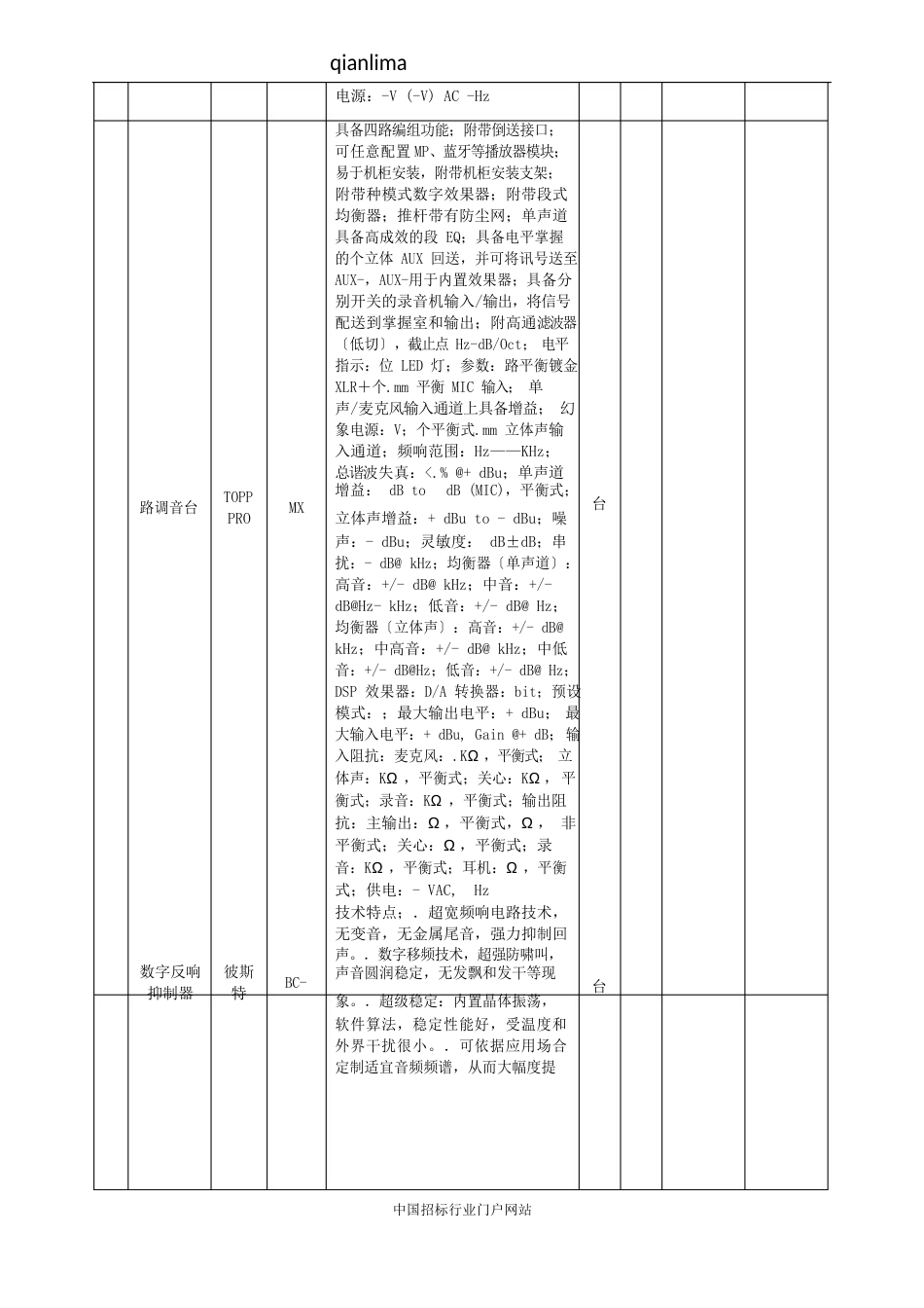 多媒体设备项目招投标书范本_第2页