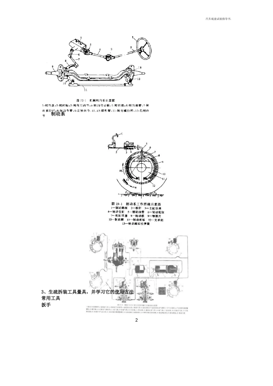 汽车底盘实验指导书_第2页