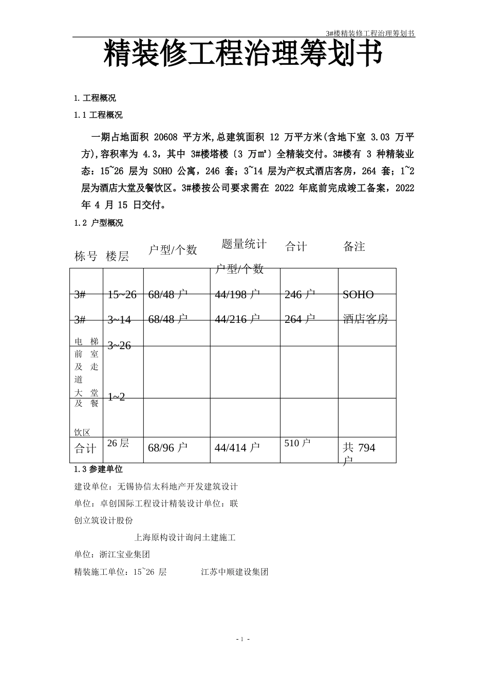 精装修项目管理策划书_第1页