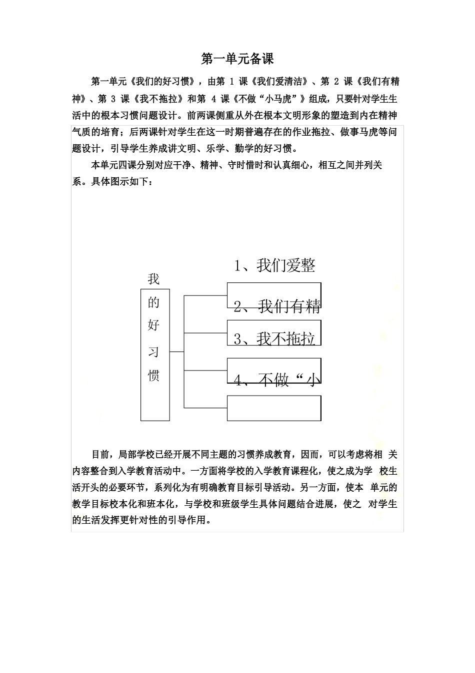 一年级下册道德与法治第一单元备课_第3页