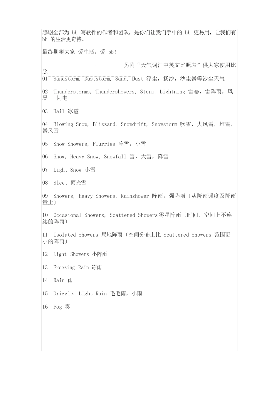 黑莓天气预报软件bbweather使用方法+感受+城市地区代码_第3页