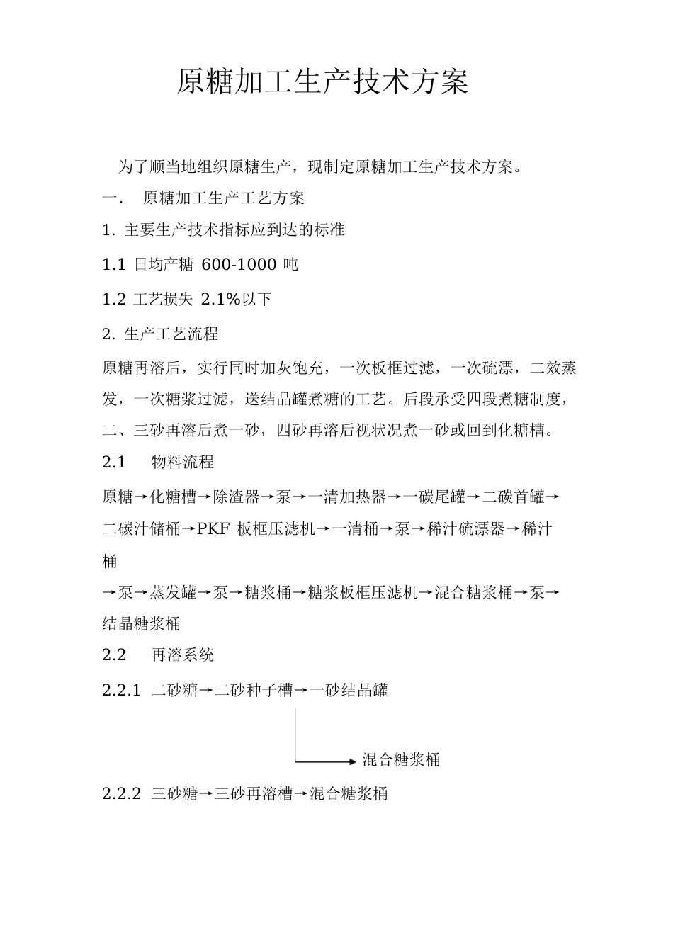 原糖加工生产技术方案_第1页