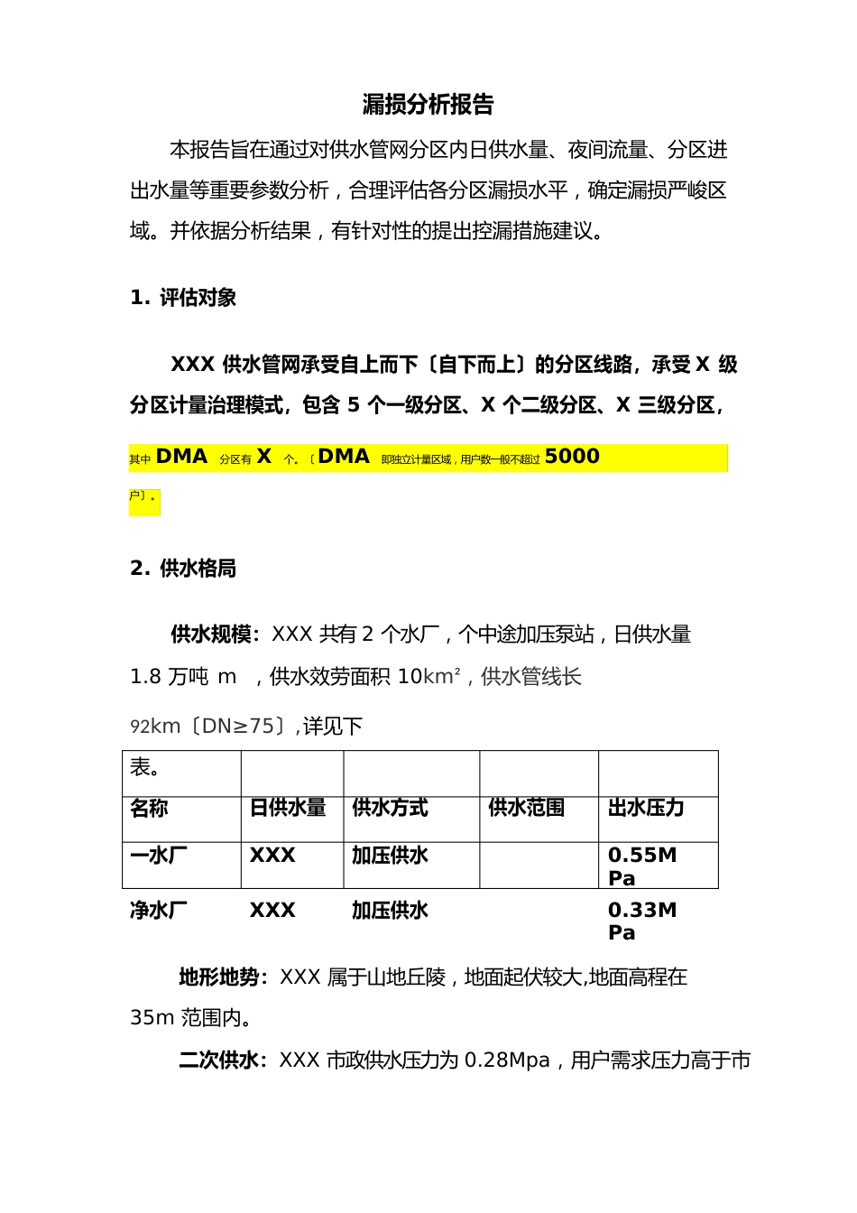 漏损分析报告_第1页