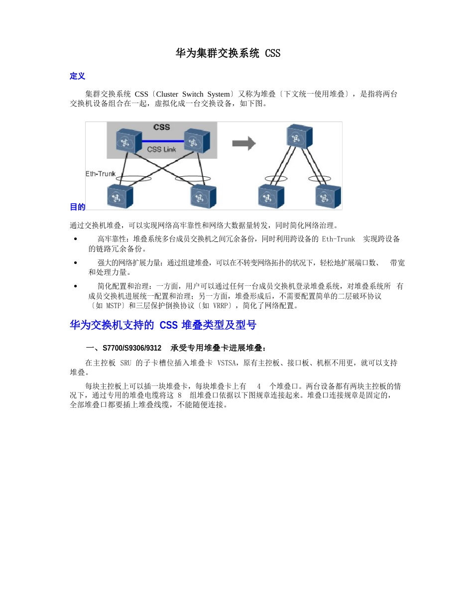 华为集群CSS原理_第1页