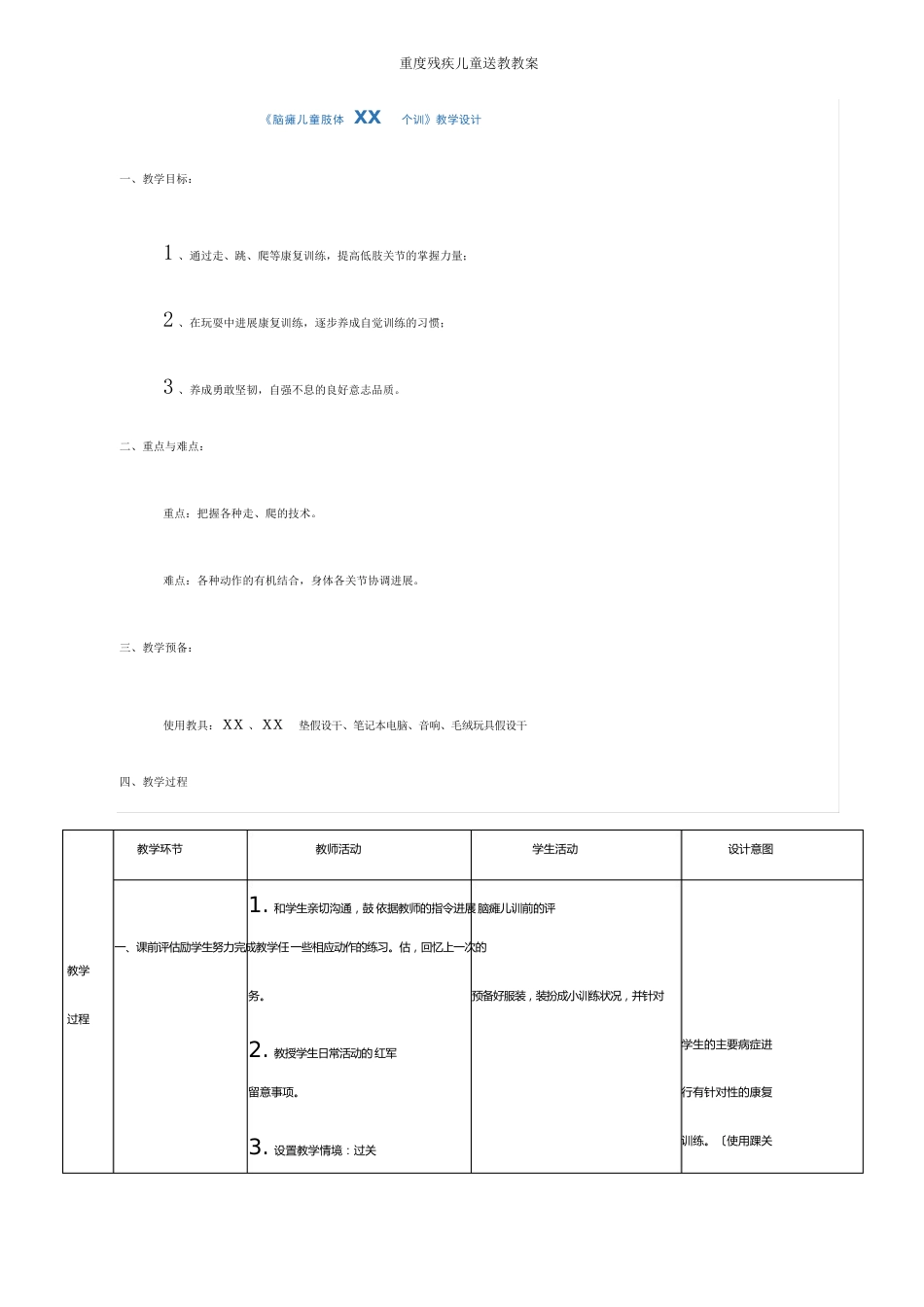 重度残疾儿童送教教案_第1页