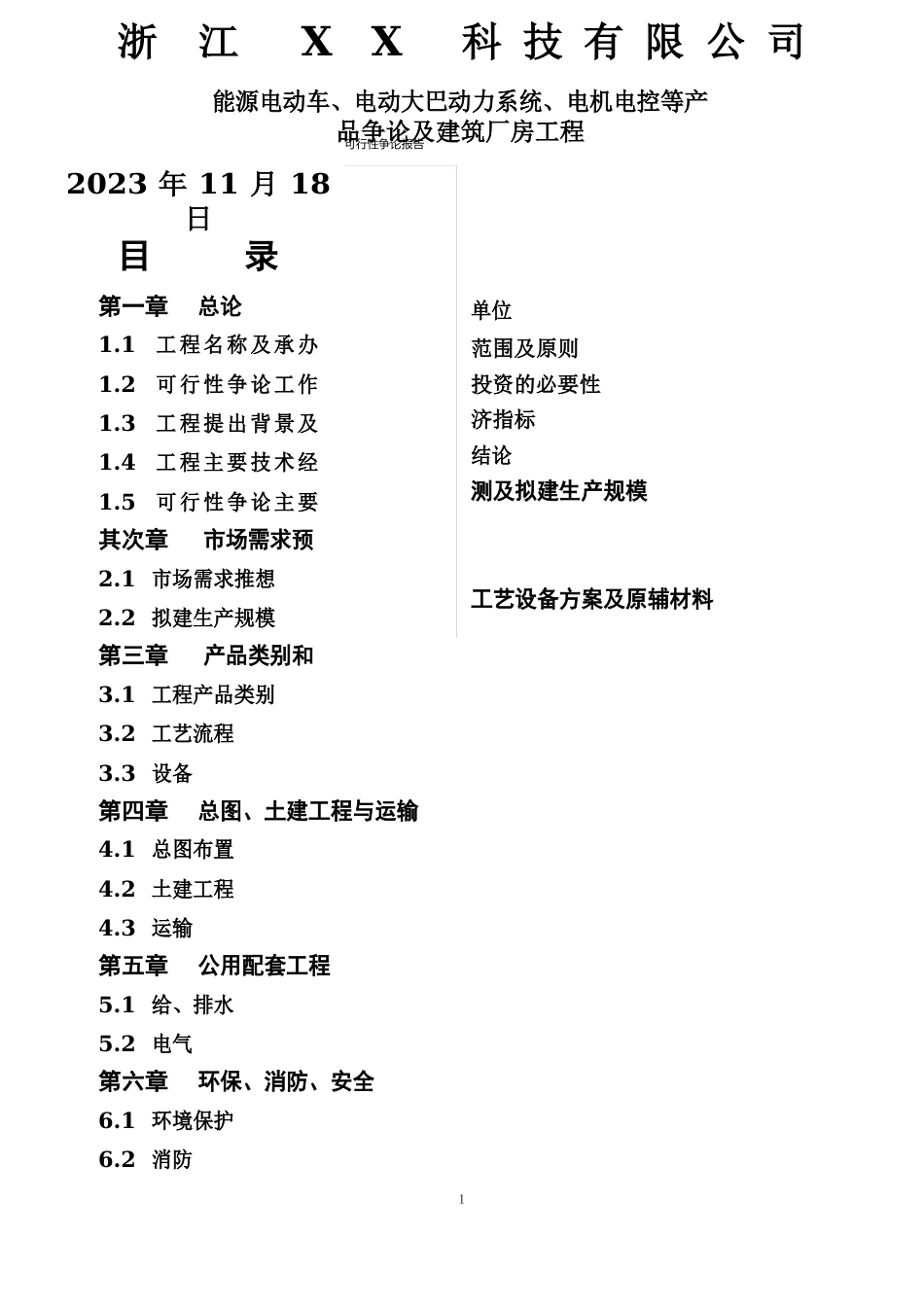 新公司项目可行性报告要点_第1页
