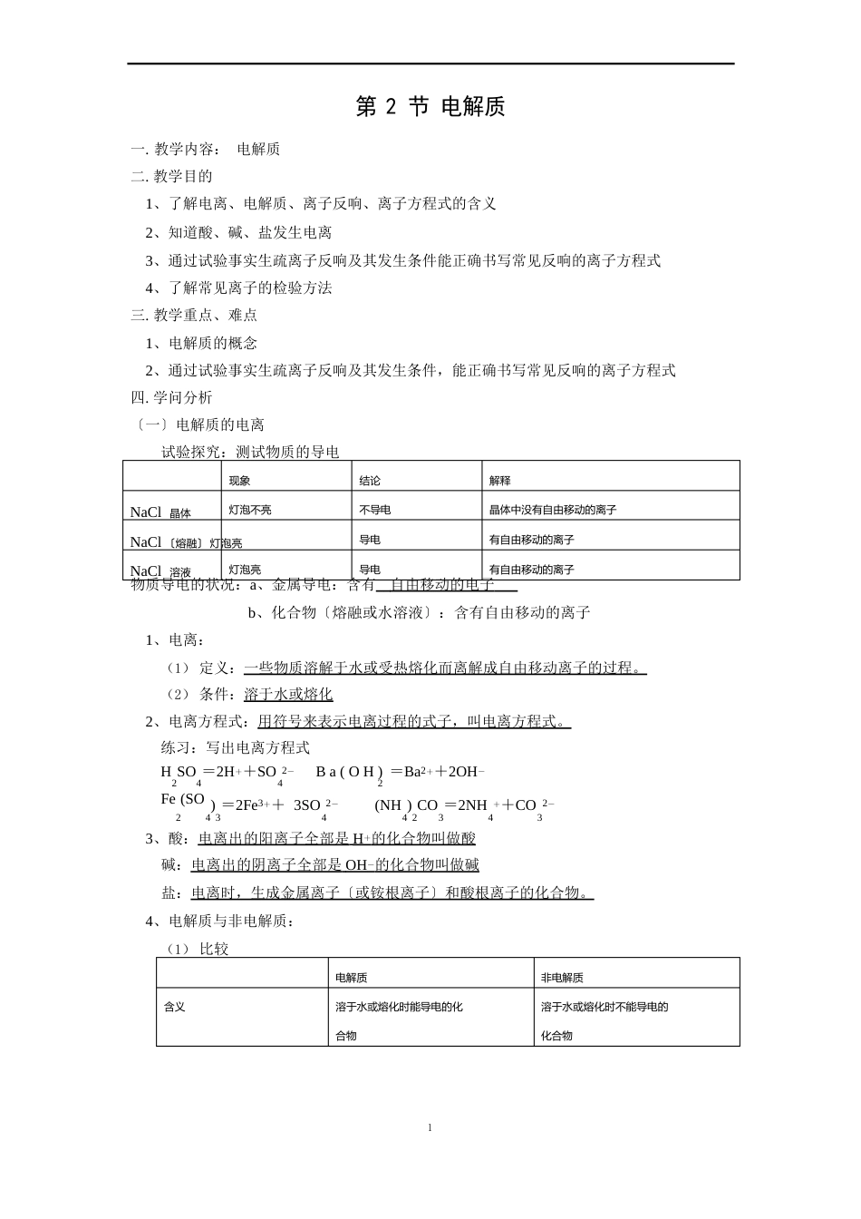 22电解质知识点_第1页