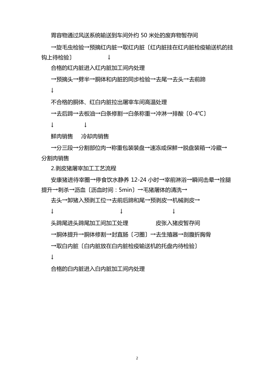 生猪屠宰加工工艺流程_第2页