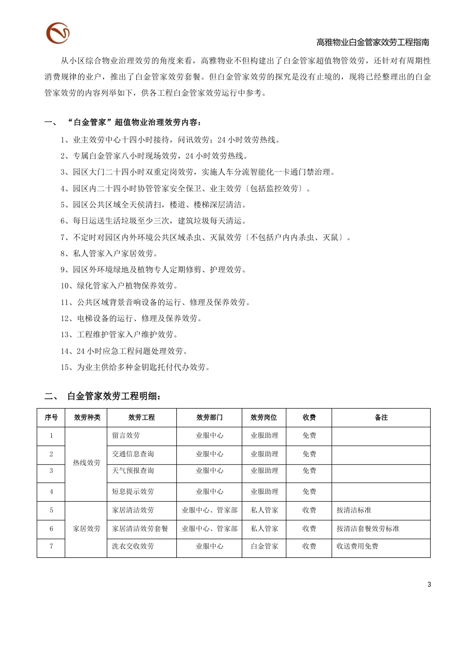 白金管家服务项目指南_第3页