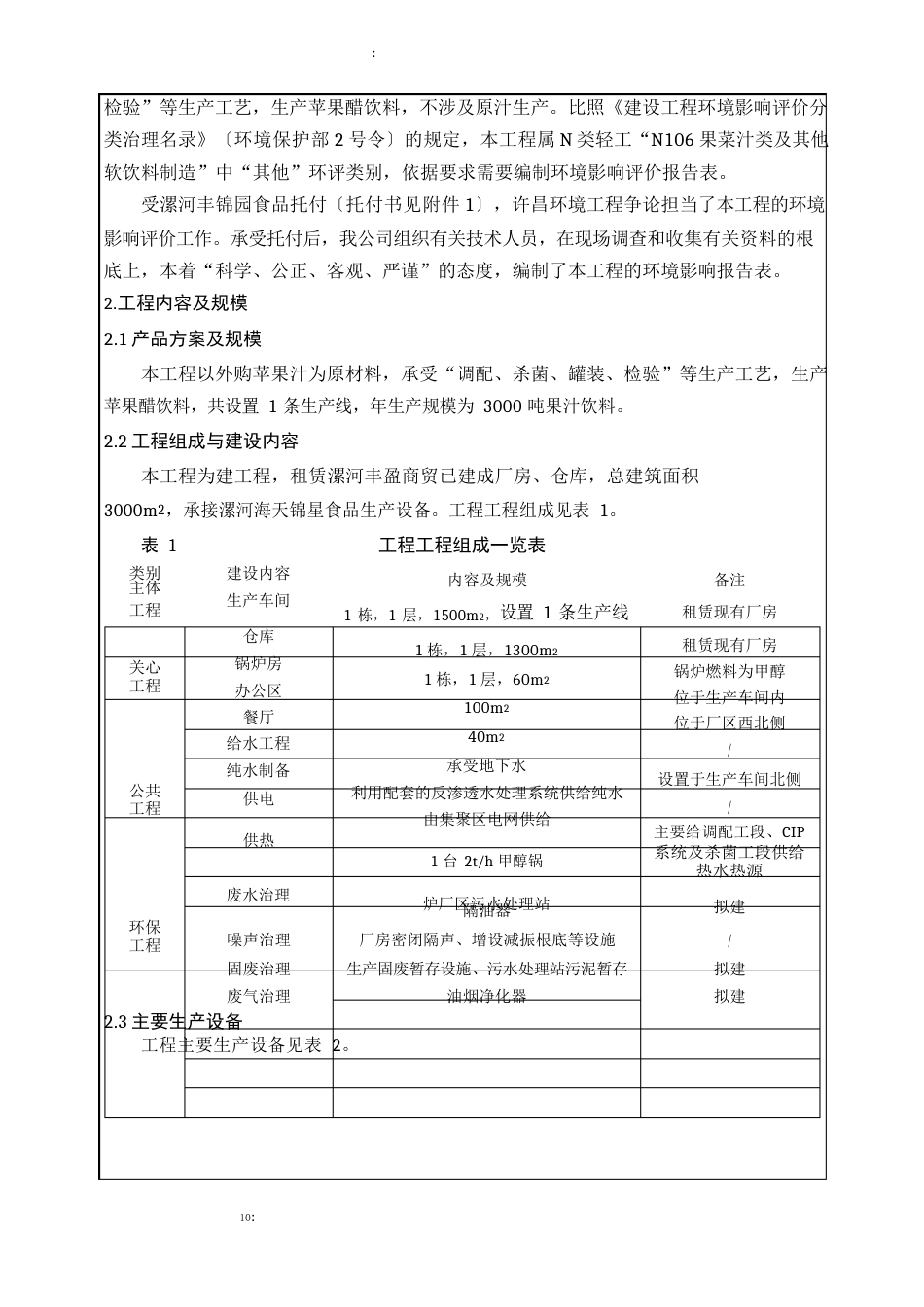 年产3000吨果汁饮料项目环评报告_第3页