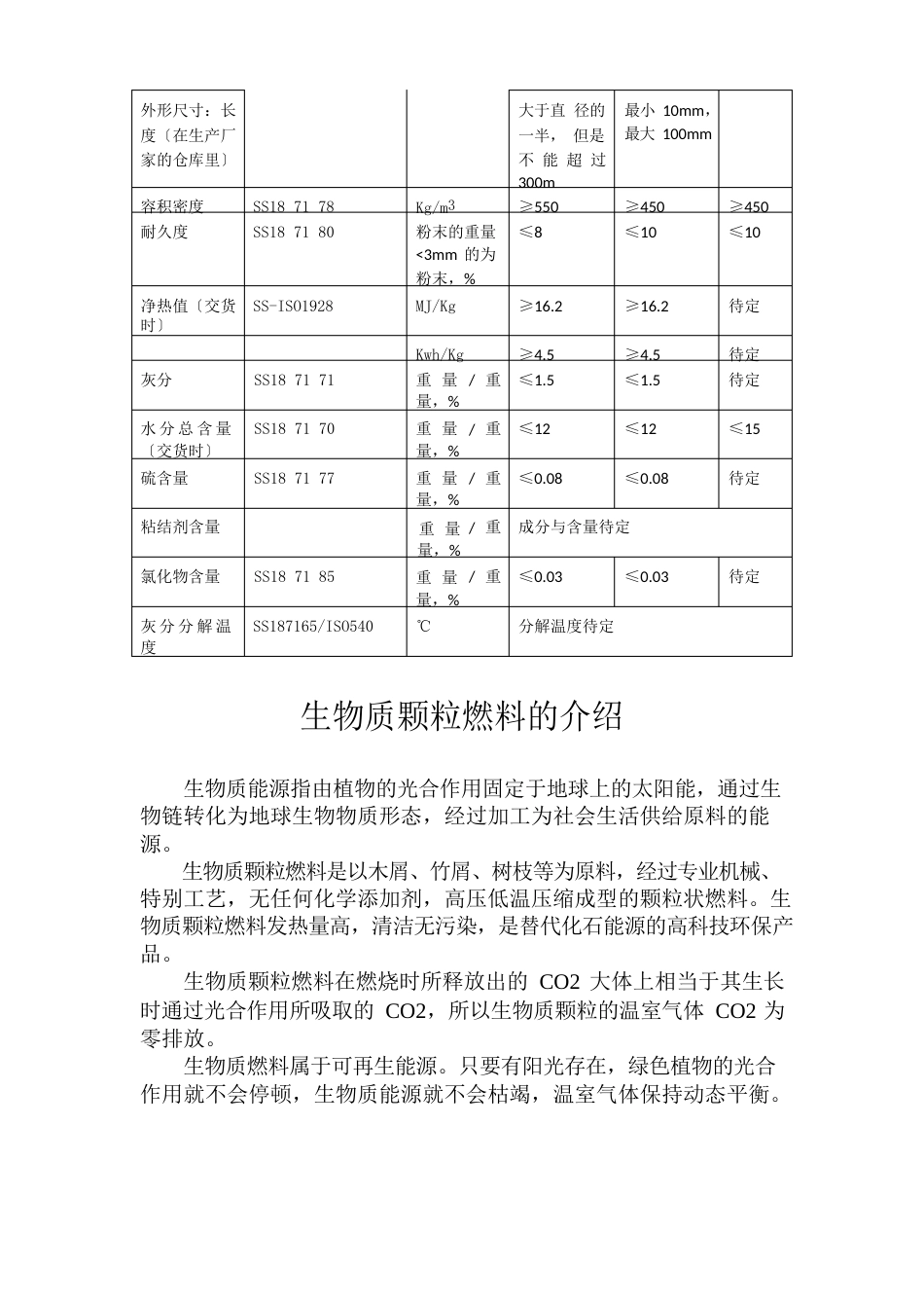 常见生物质颗粒燃料的规格参数及性能指标_第3页