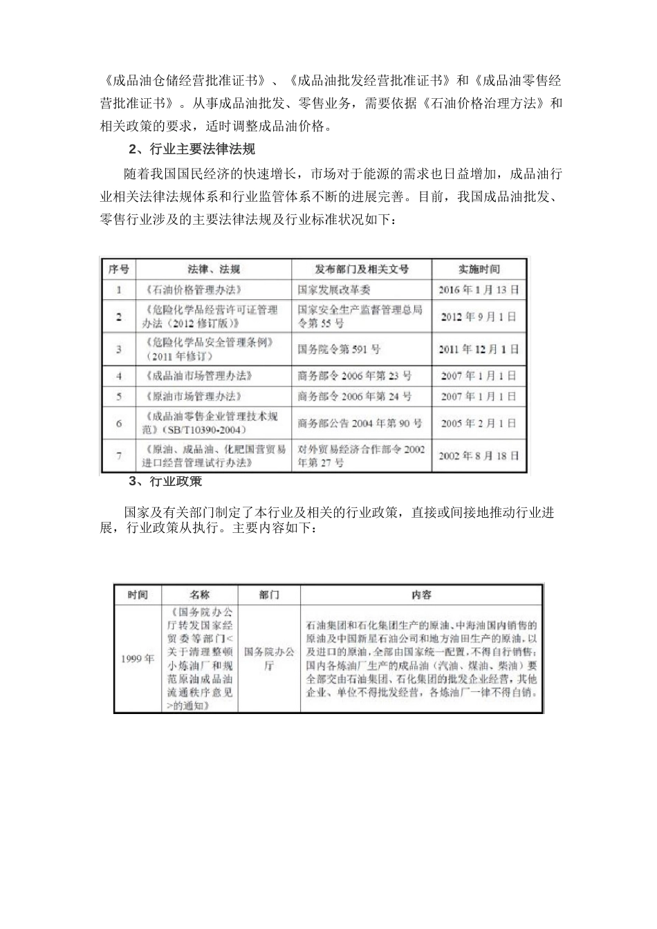 中国石油行业主管部门、监管体制、法律法规及政策_第2页