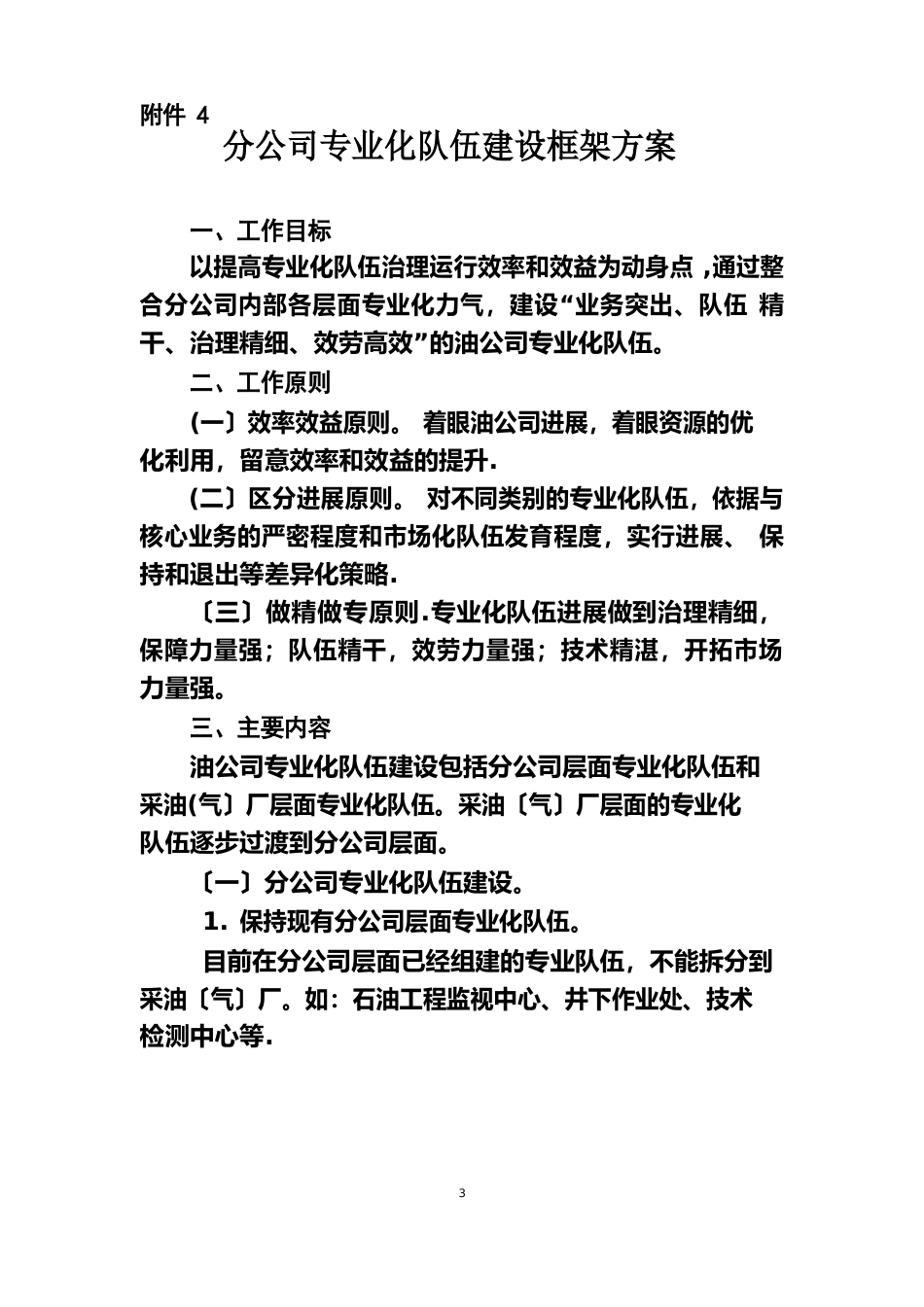 分公司专业化队伍建设框架方案_第1页