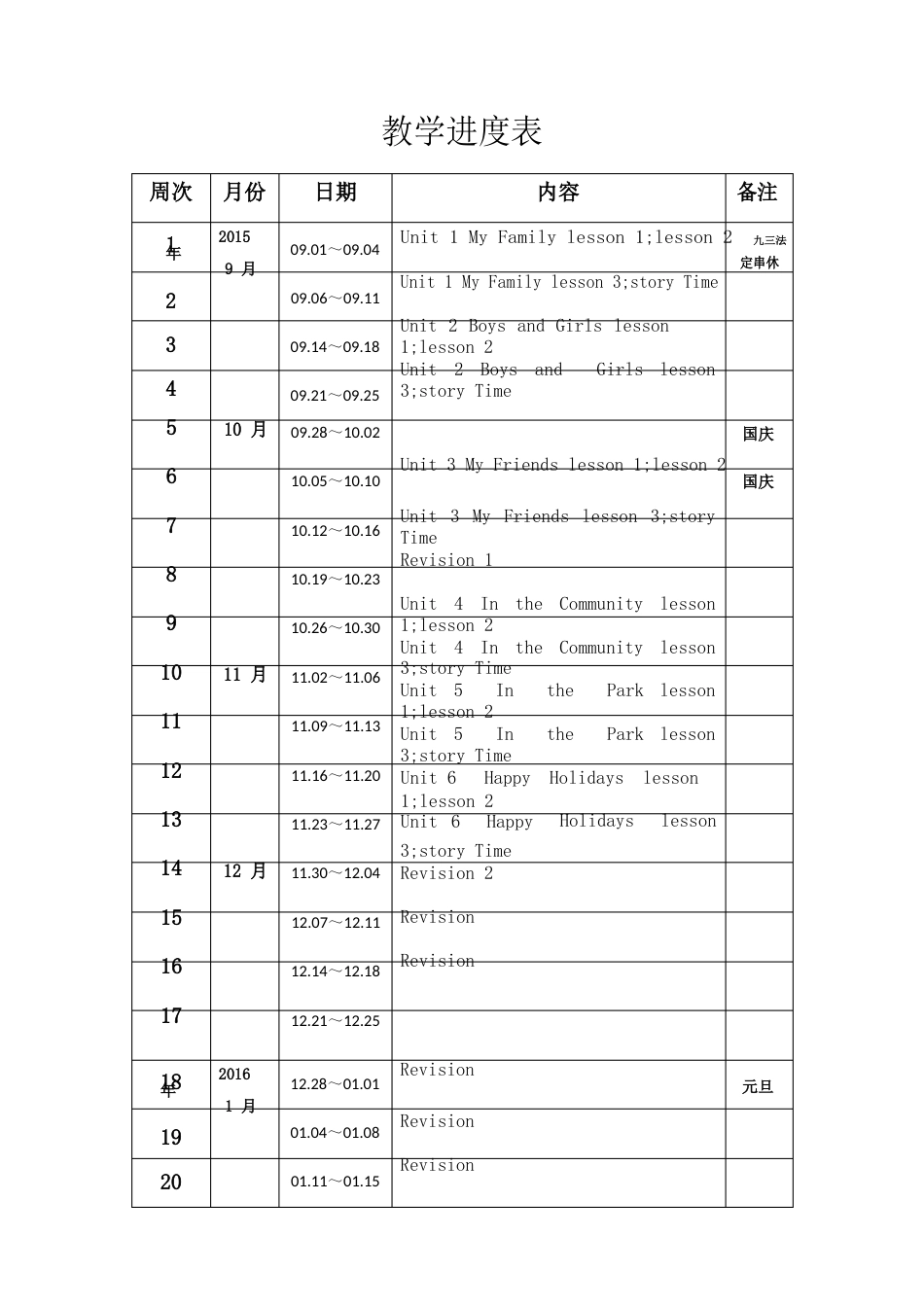 人教版二年级英语上册电子备课_第2页