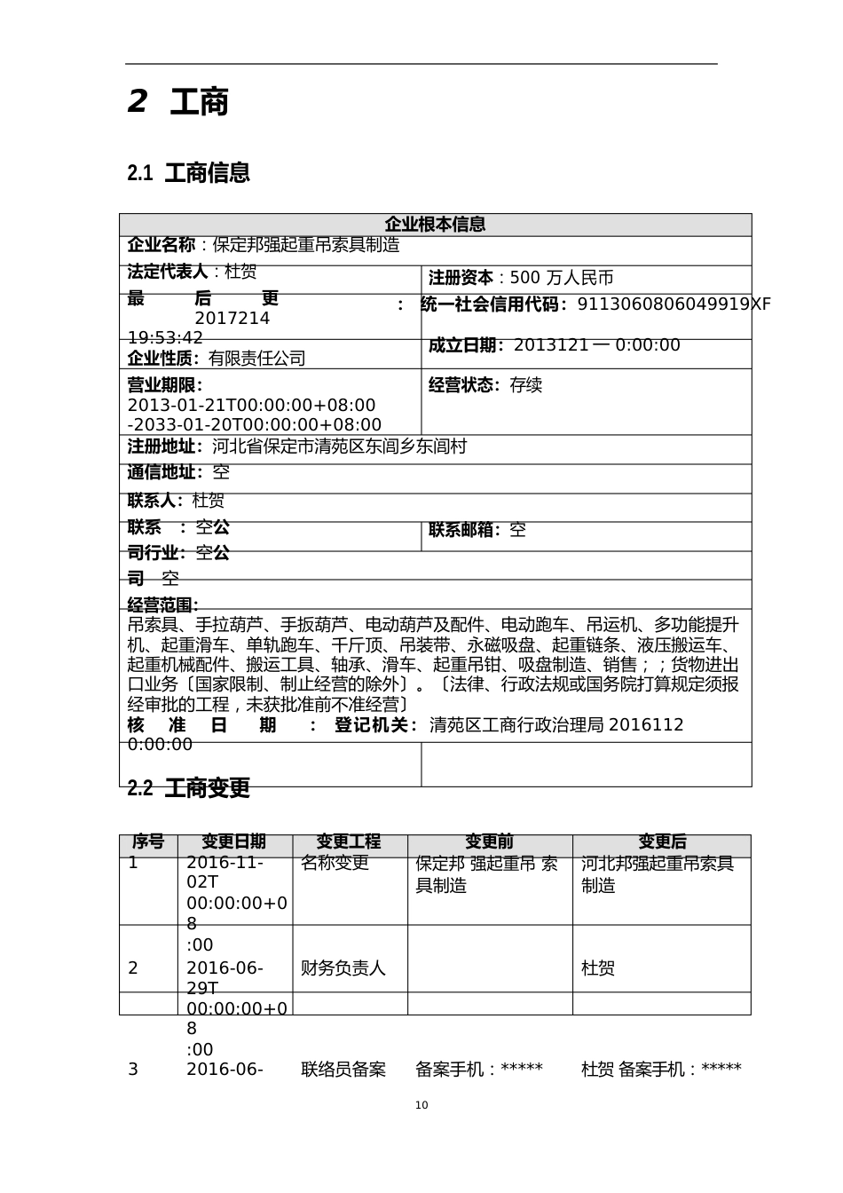 保定邦强起重吊索具制造有限公司介绍企业发展分析报告_第3页