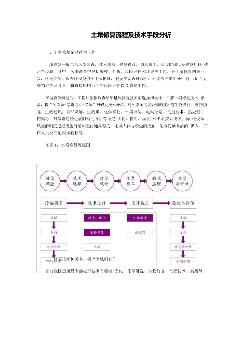 土壤修复流程及技术手段分析--研报_第1页