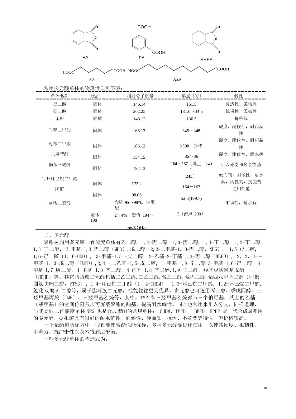 涂料化学聚酯树脂剖析_第2页