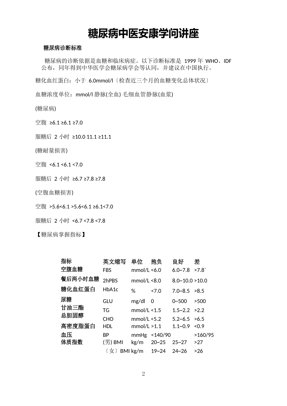 糖尿病的中医健康知识讲座_第2页