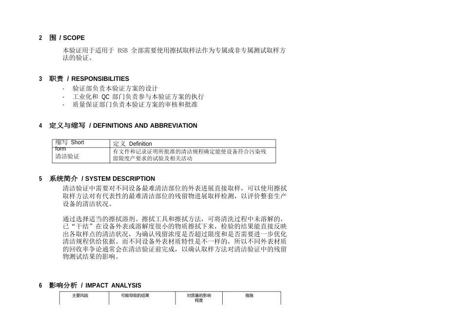 拭子擦拭取样方法验证方案(回收率研究)_第2页