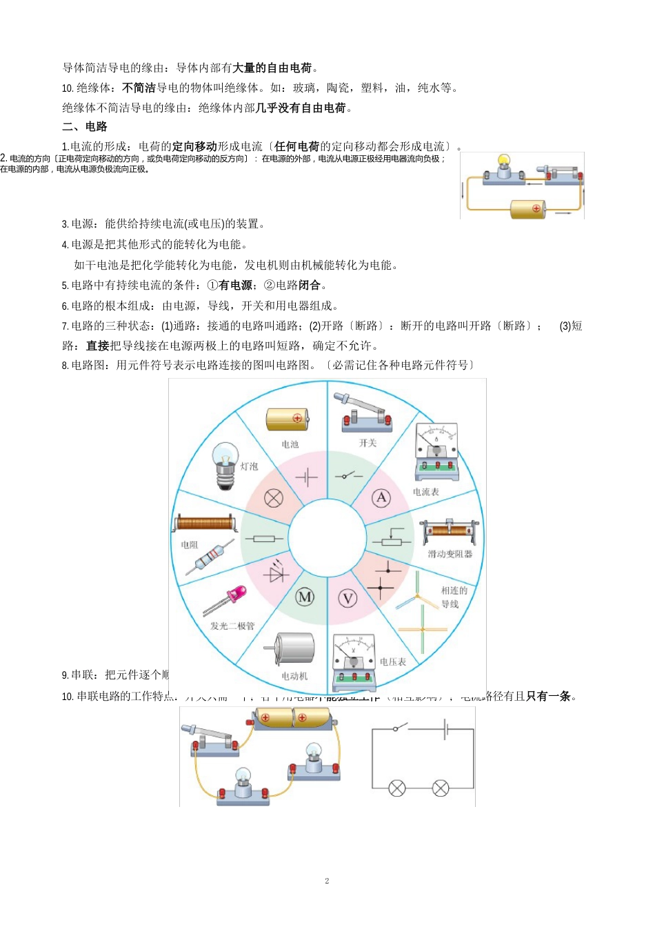 人教版九年级物理电学知识点总结_第2页