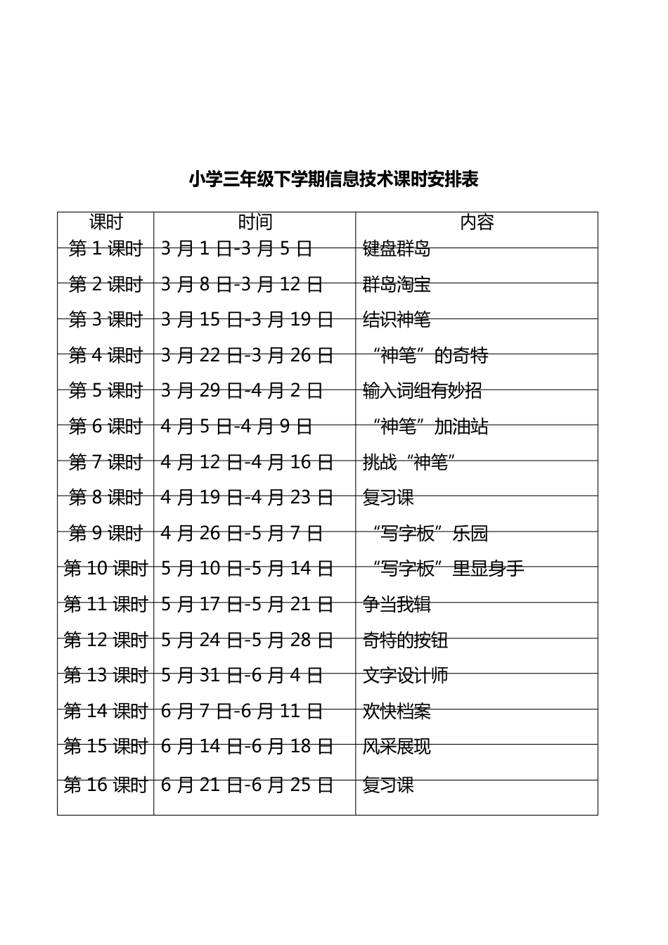 小学信息技术3年级下微机教案_第2页