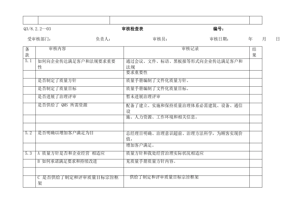 内审检查表表填写范例_第2页