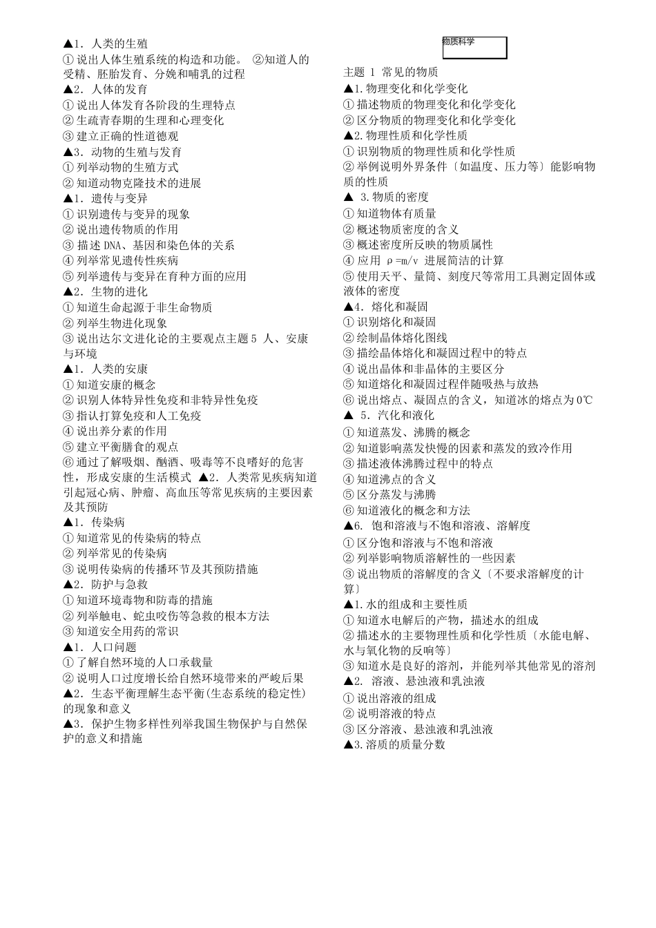 浙教版浙江中考科学考点重点知识汇总_第2页