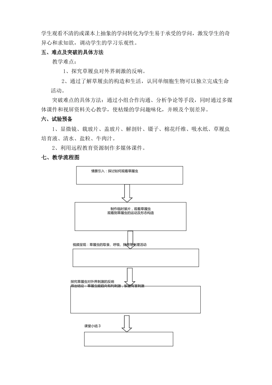 《实验：观察草履虫》的教学设计_第3页